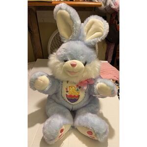 Vtg Dan Dee Collectors Choice Large 28” Purple Irredentist Bunny Rabbit w/ chick